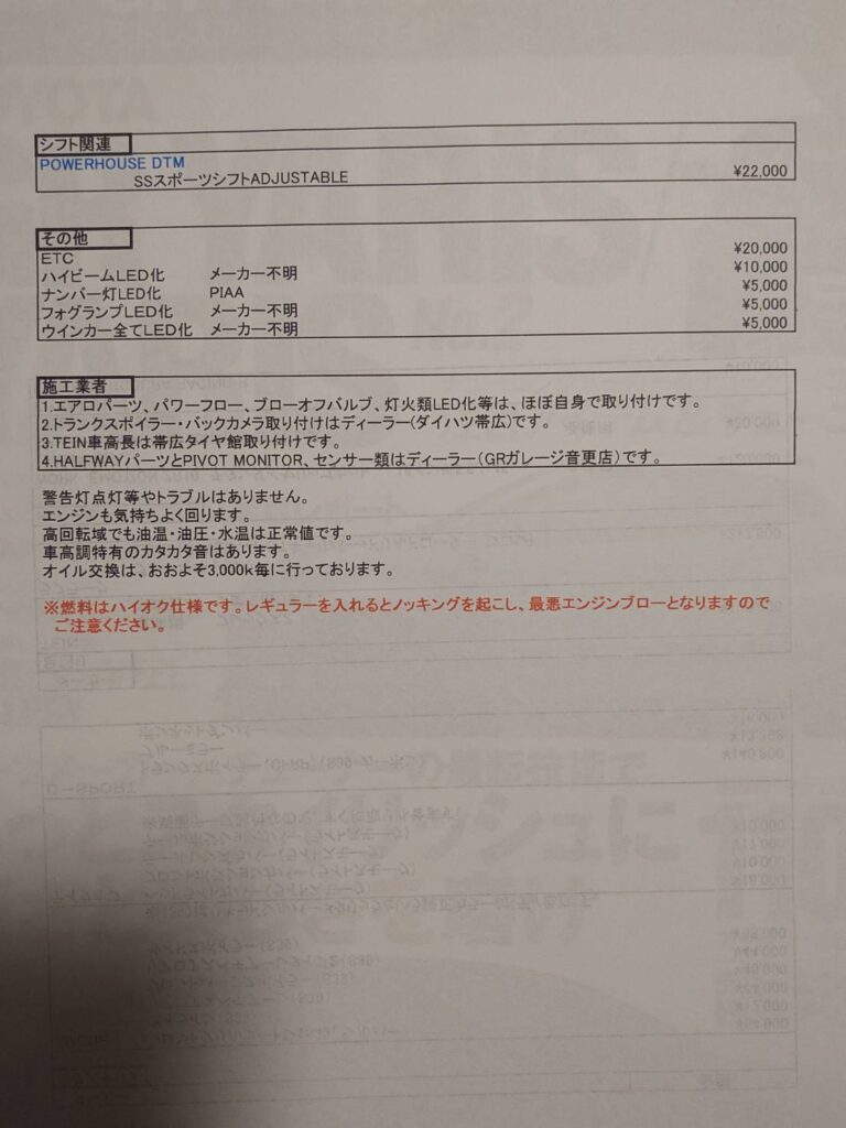 HALFWAY仕様コペンの追加カスタム一覧