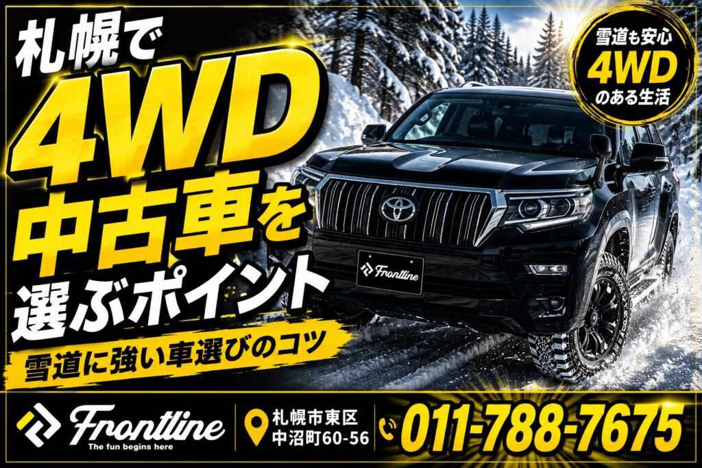 札幌で4WD中古車を選ぶポイント｜雪道でも安心できる車選び